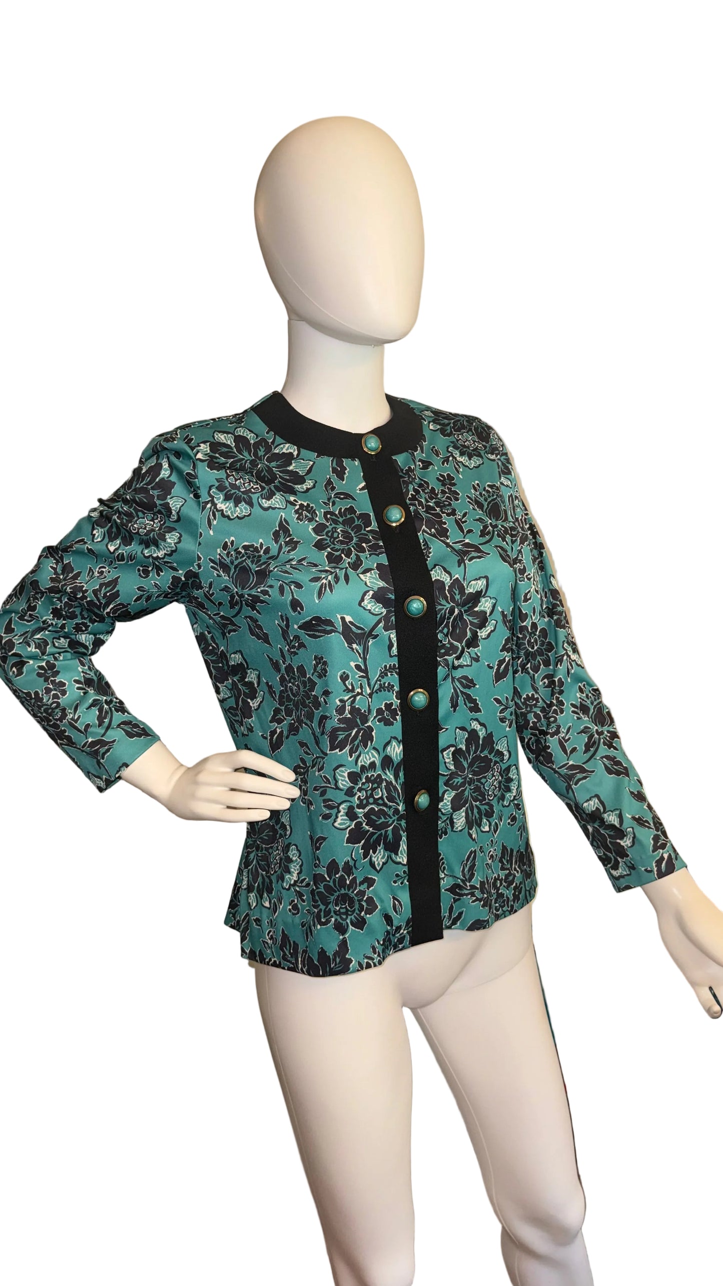 Vintage Teal Blouse