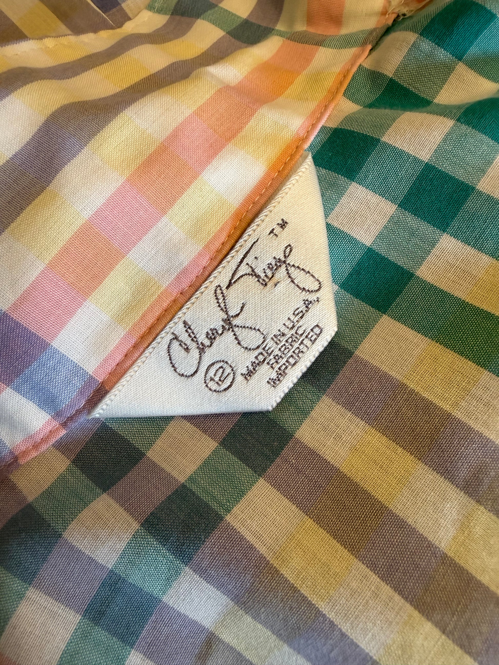 tag gingham shirt