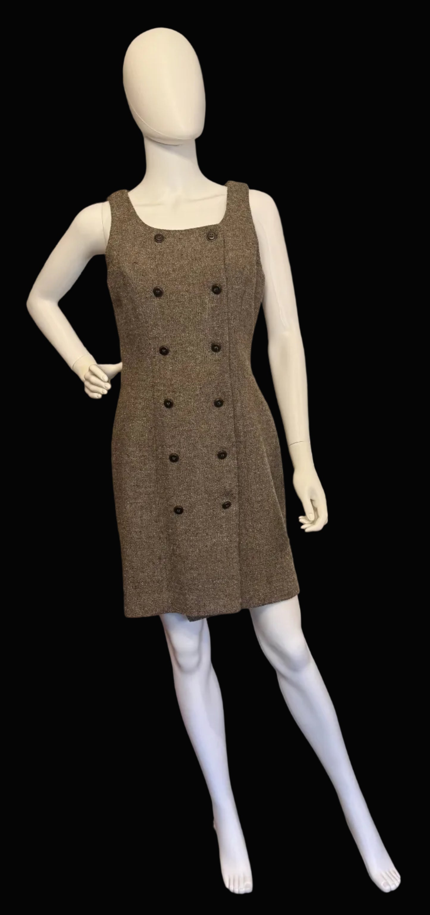Tweed Dress - Button Down Vintage Ann Taylor