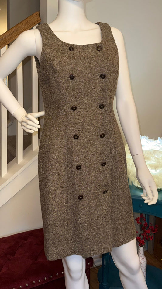 Tweed Dress - Button Down Vintage Ann Taylor