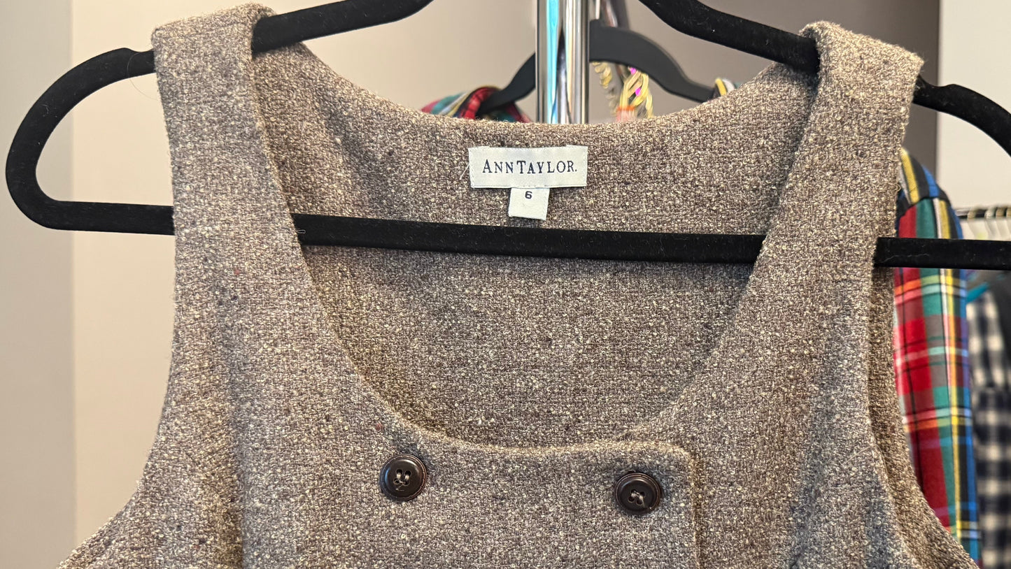 Tweed Dress - Button Down Vintage Ann Taylor