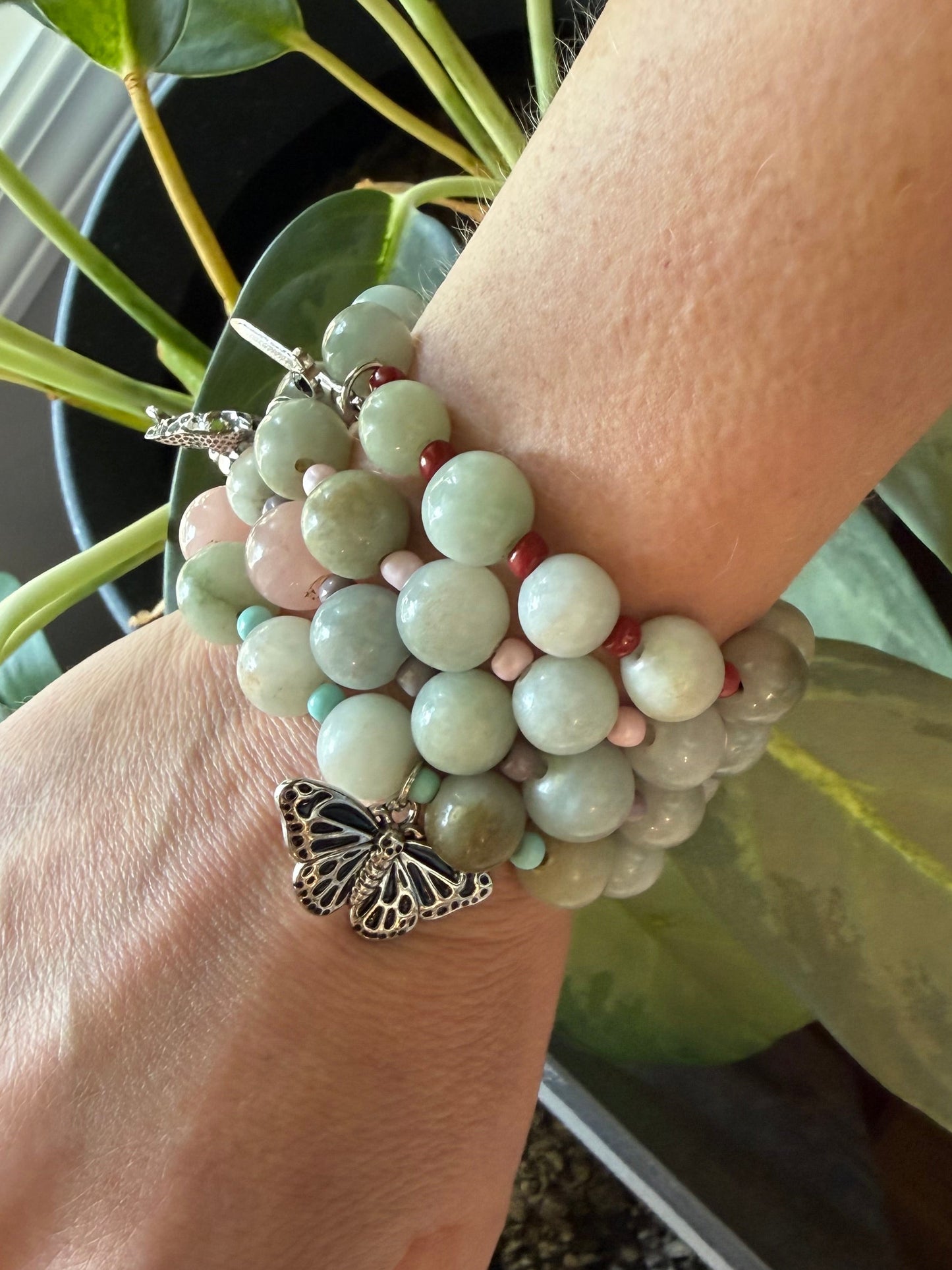 Stone Bracelet with Charm