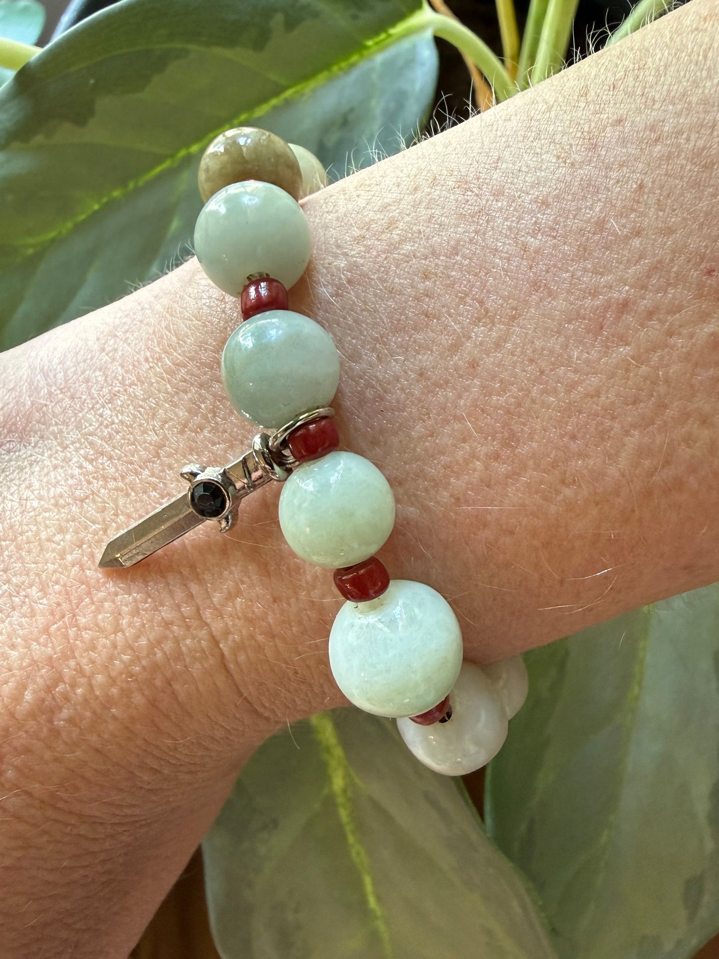 Stone Bracelet with Charm