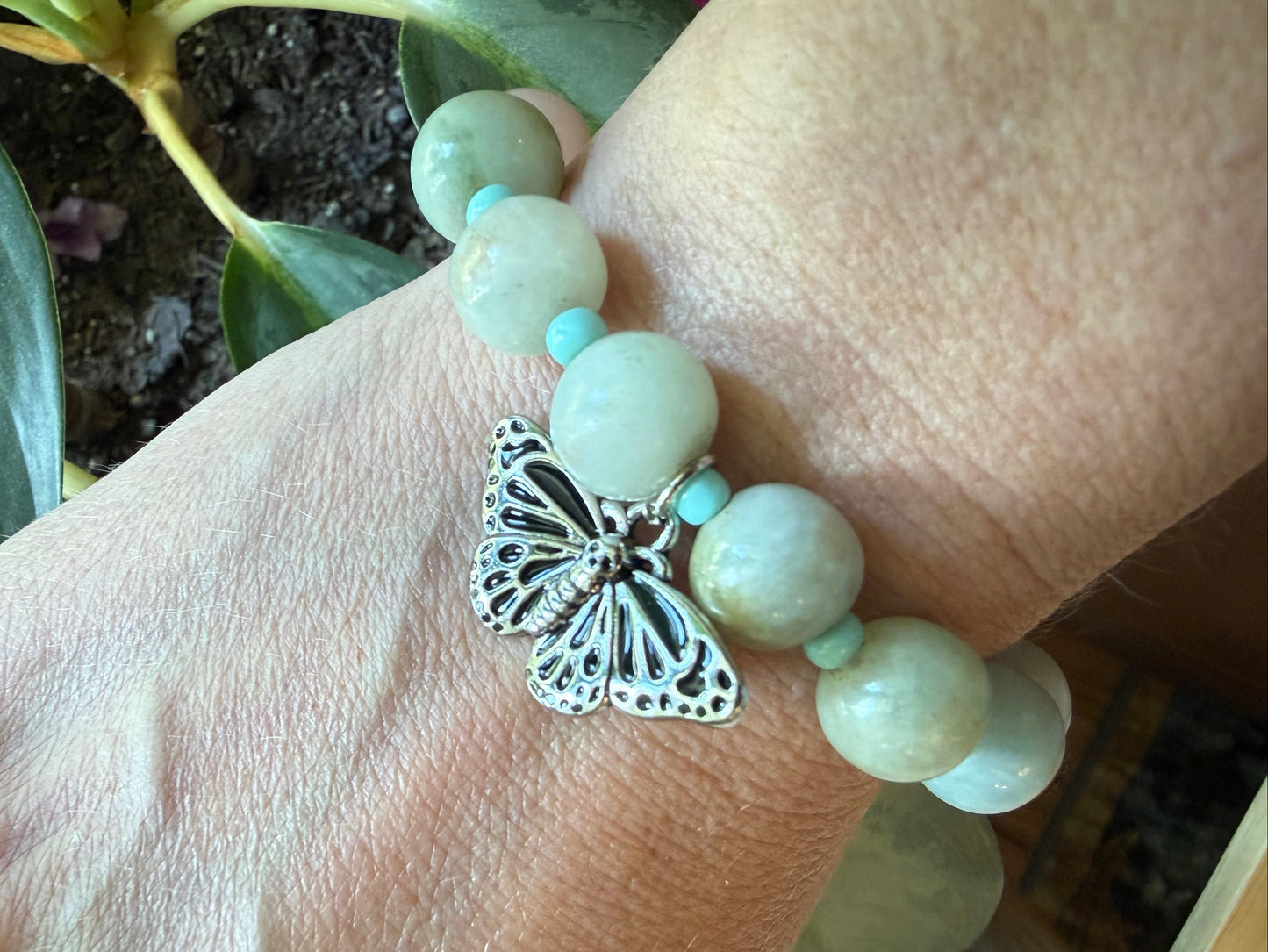 Stone Bracelet with Charm