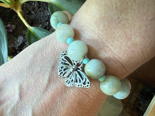Stone Bracelet with Charm