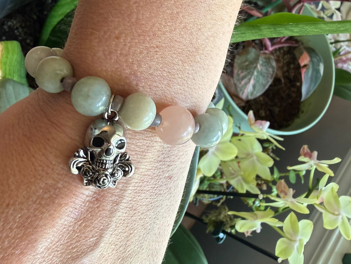 Stone Bracelet with Charm